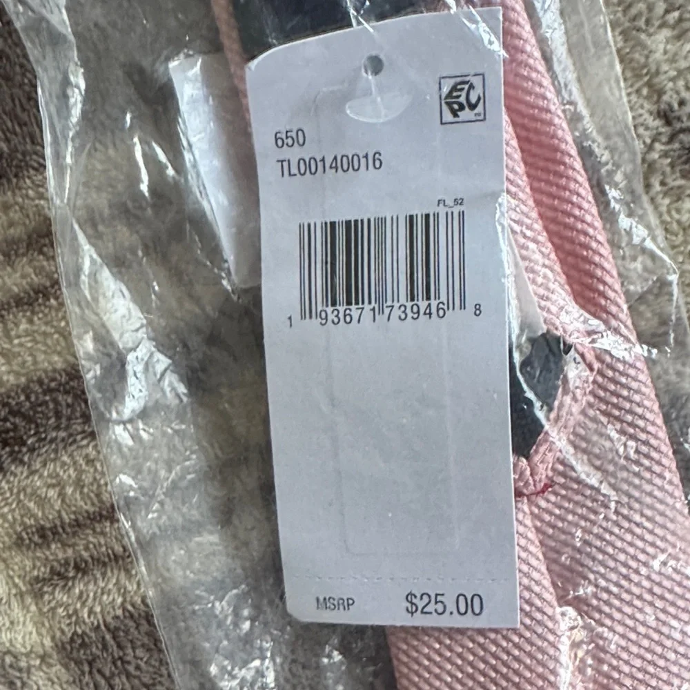 Tommy Hilfiger Light Pink Textured Zipper Tie for boys